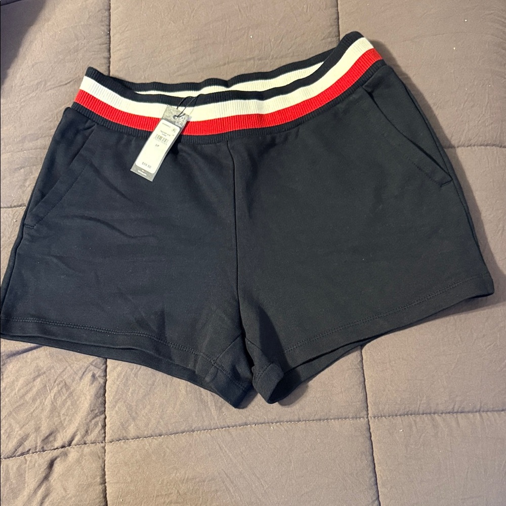 NWT Tommy Hilfiger Blue Shorts with Red and White Stripe